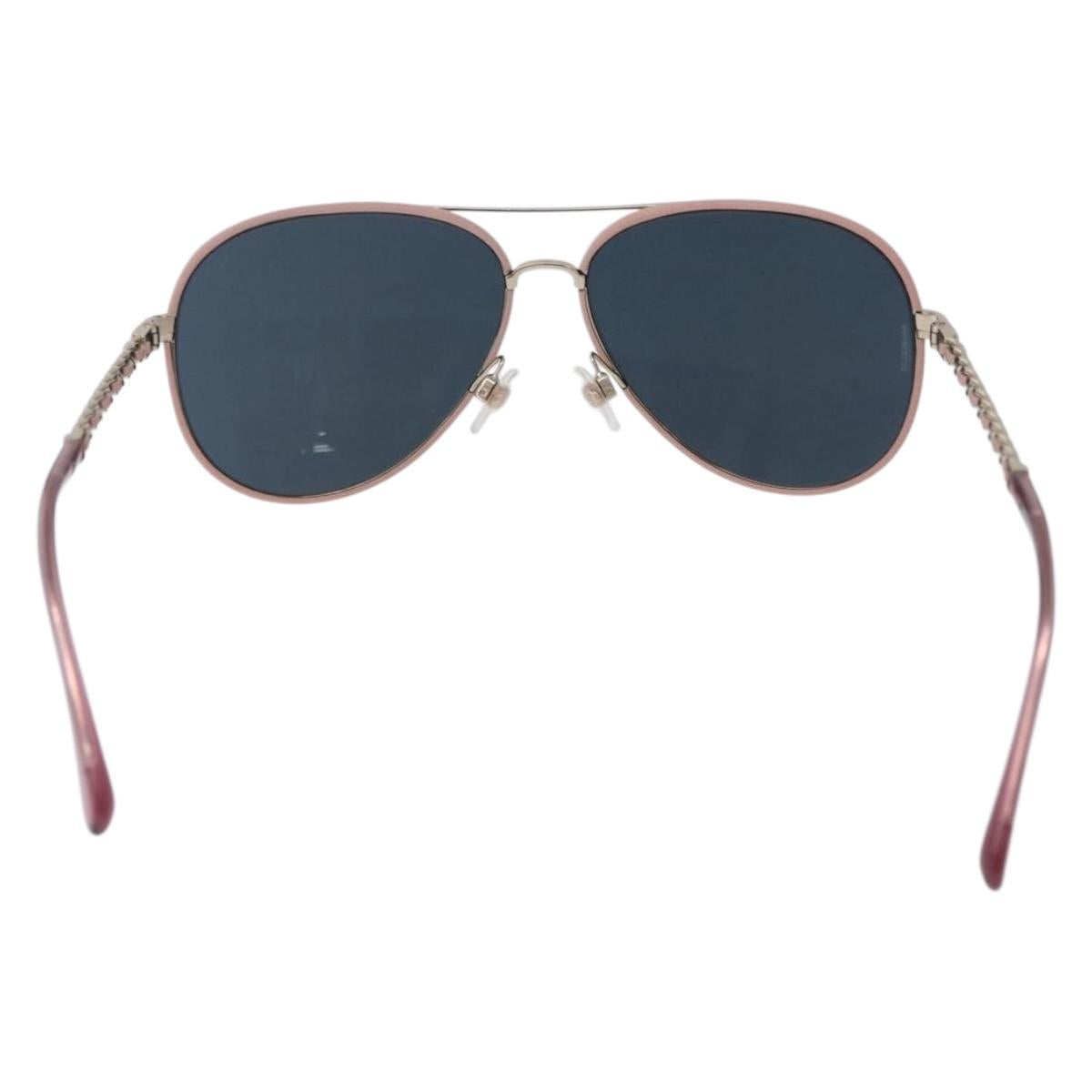 CHANEL Sunglasses metal Gold CC Auth ka5772