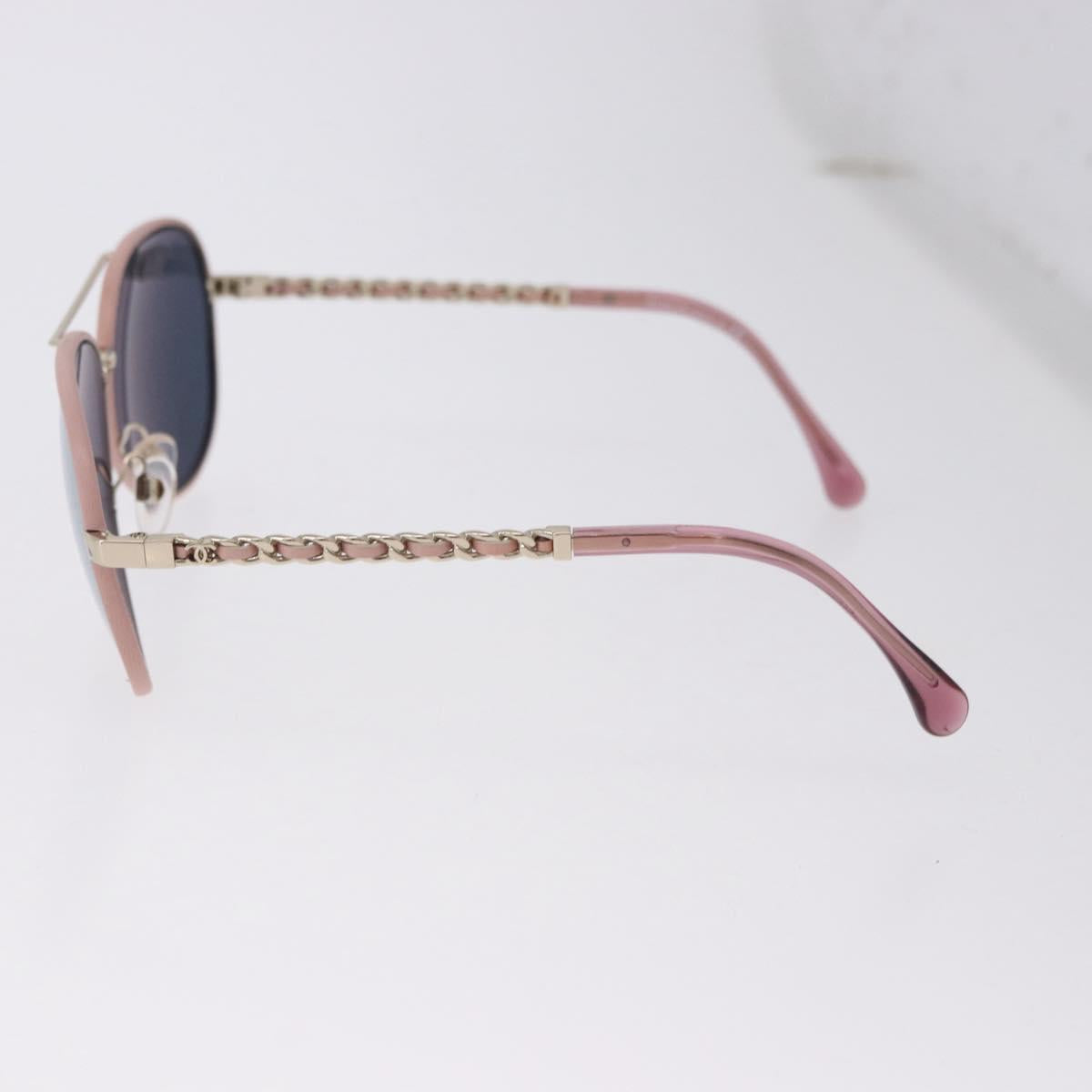 CHANEL Sunglasses metal Gold CC Auth ka5772
