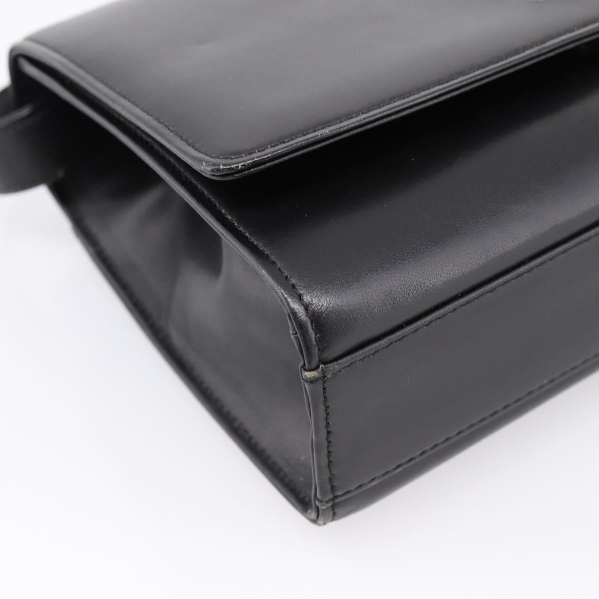 GIVENCHY Hand Bag Leather Black Auth ka5773A