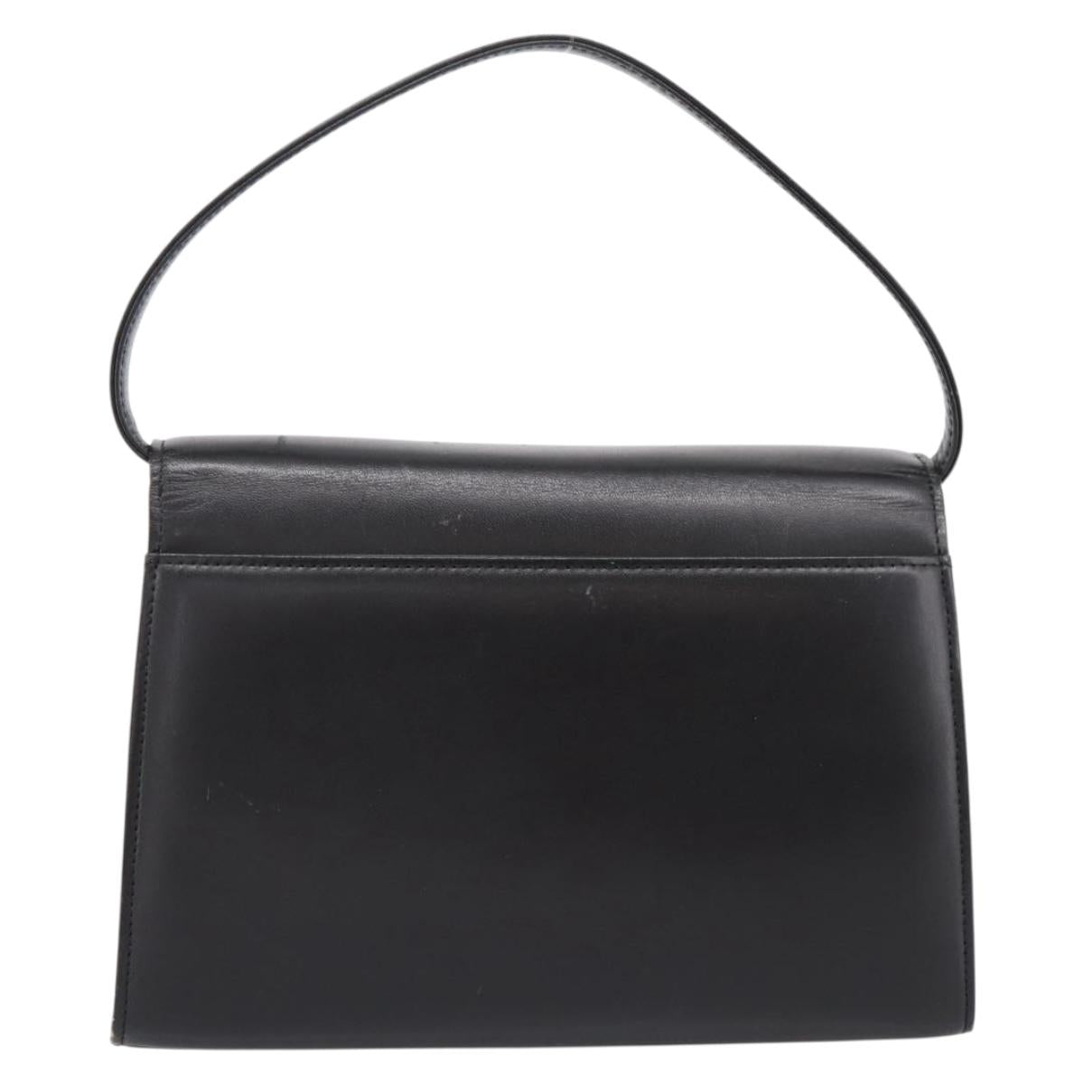 GIVENCHY Hand Bag Leather Black Auth ka5773A