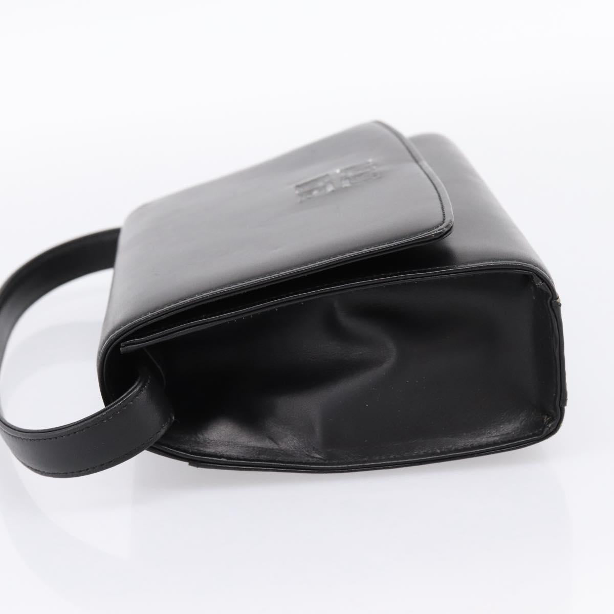 GIVENCHY Hand Bag Leather Black Auth ka5773A