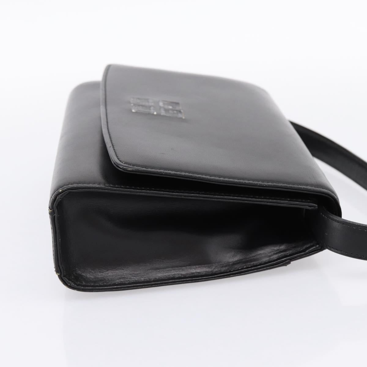 GIVENCHY Hand Bag Leather Black Auth ka5773A