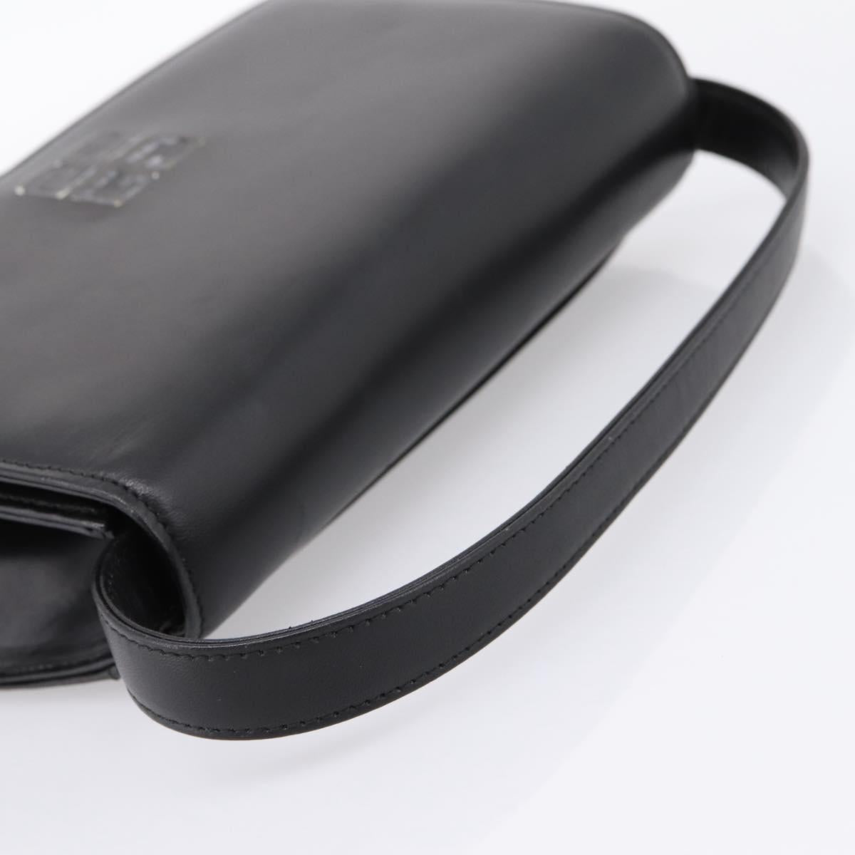 GIVENCHY Hand Bag Leather Black Auth ka5773A