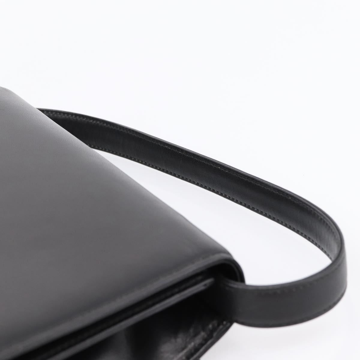 GIVENCHY Hand Bag Leather Black Auth ka5773A