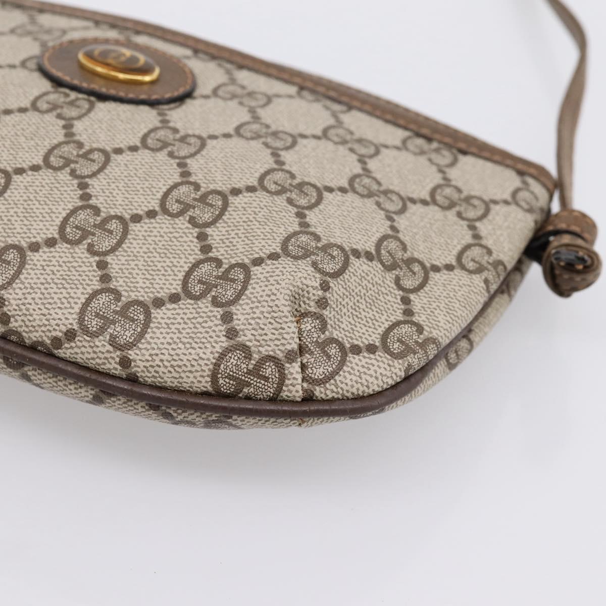 GUCCI GG Supreme Shoulder Bag PVC Beige Gold 39 001 4643 Auth ka5775