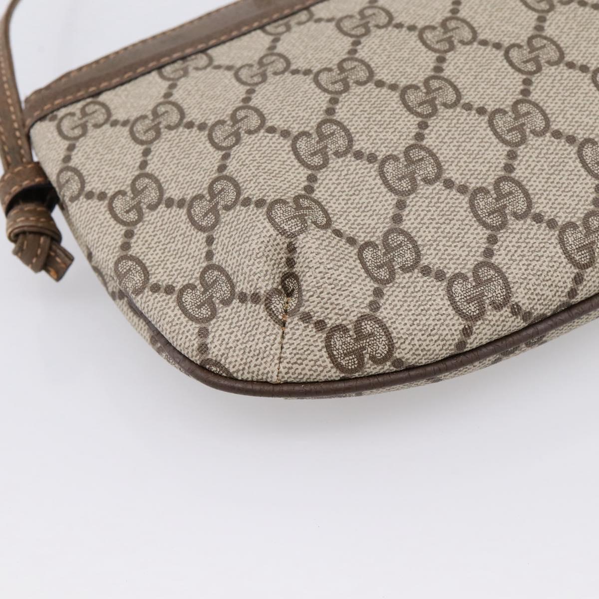 GUCCI GG Supreme Shoulder Bag PVC Beige Gold 39 001 4643 Auth ka5775
