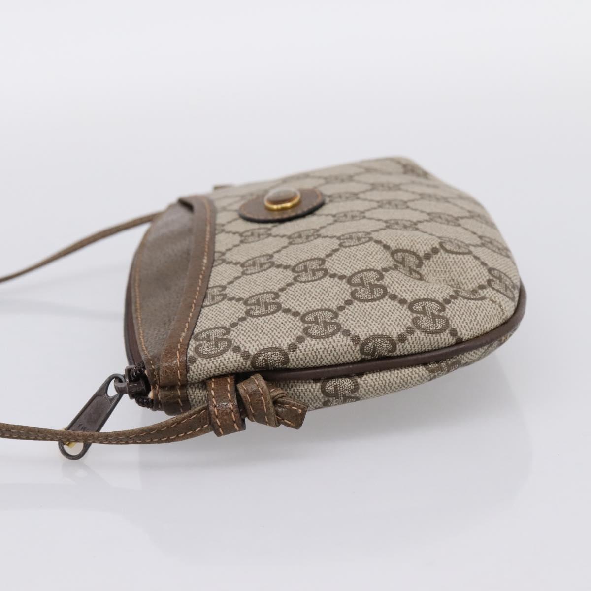 GUCCI GG Supreme Shoulder Bag PVC Beige Gold 39 001 4643 Auth ka5775