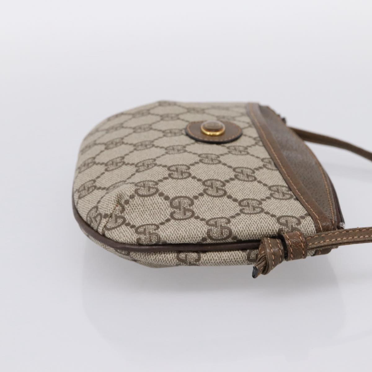 GUCCI GG Supreme Shoulder Bag PVC Beige Gold 39 001 4643 Auth ka5775