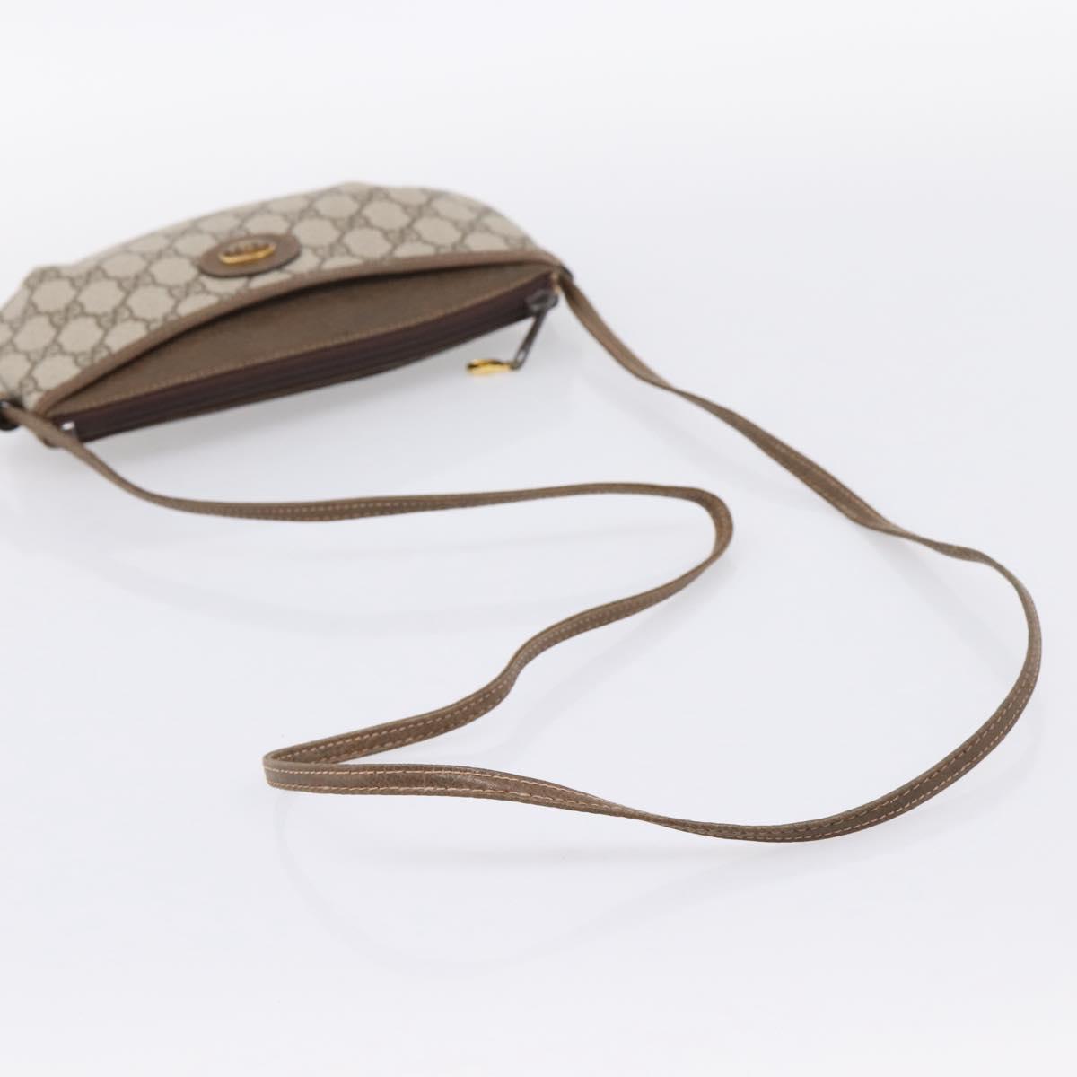 GUCCI GG Supreme Shoulder Bag PVC Beige Gold 39 001 4643 Auth ka5775