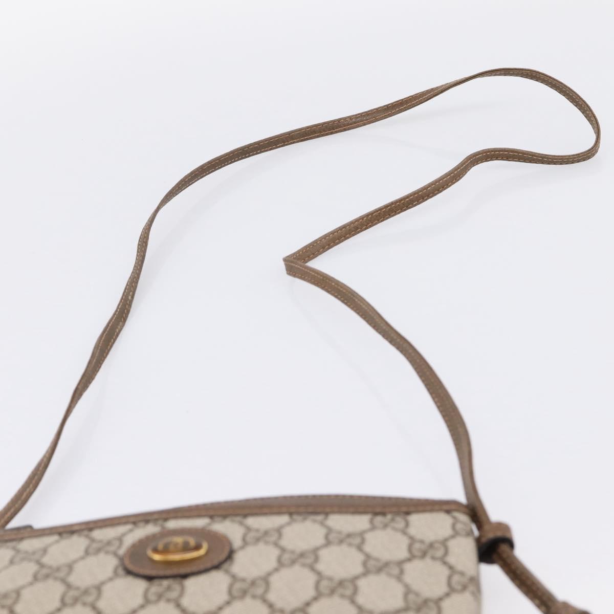 GUCCI GG Supreme Shoulder Bag PVC Beige Gold 39 001 4643 Auth ka5775