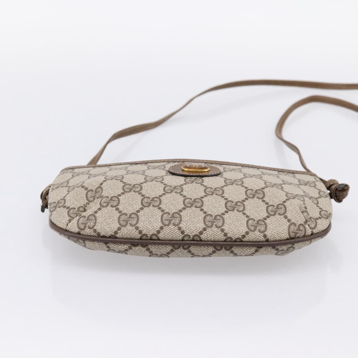 GUCCI GG Supreme Shoulder Bag PVC Beige Gold 39 001 4643 Auth ka5775