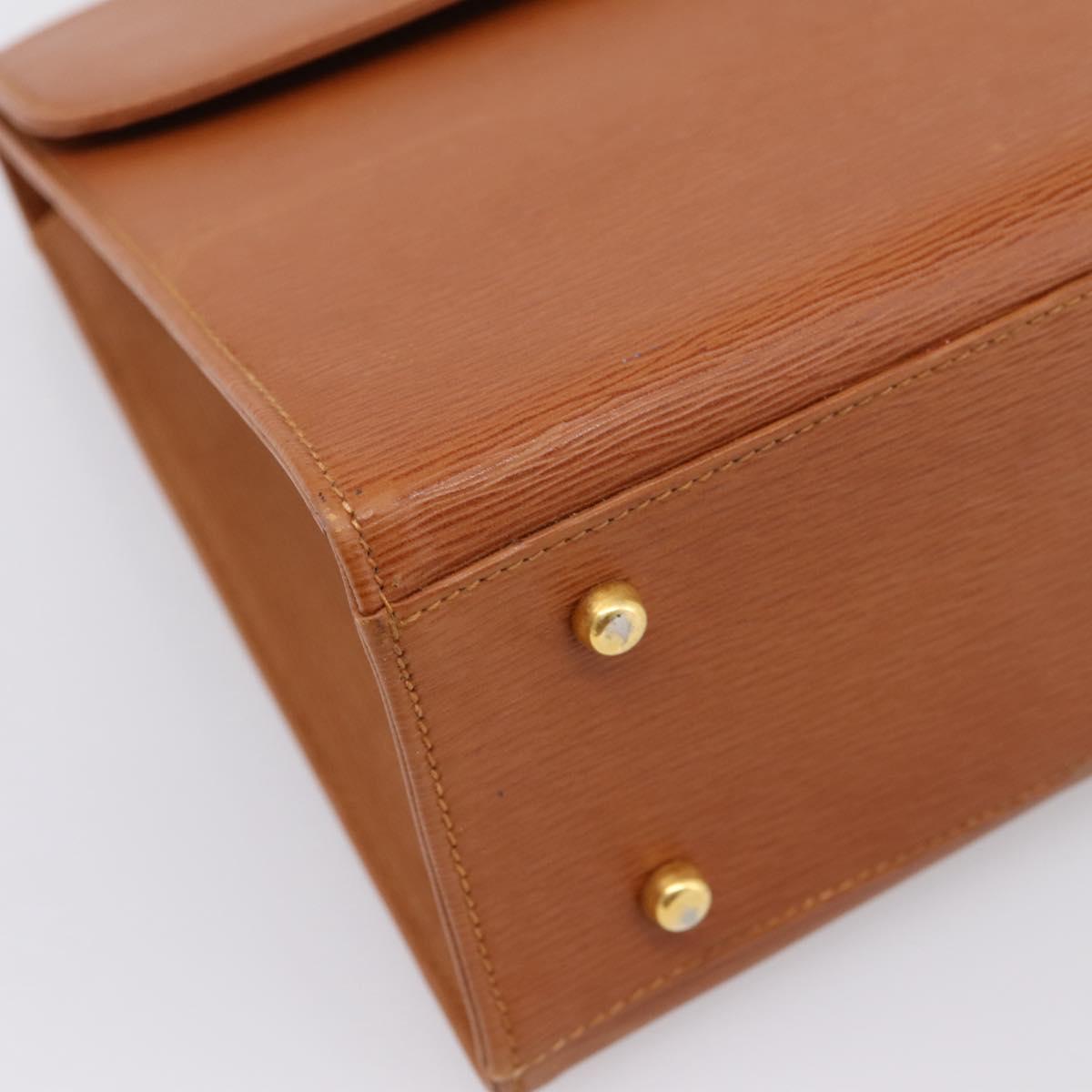 Chloe Hand Bag Leather Brown Gold Auth ka5776A