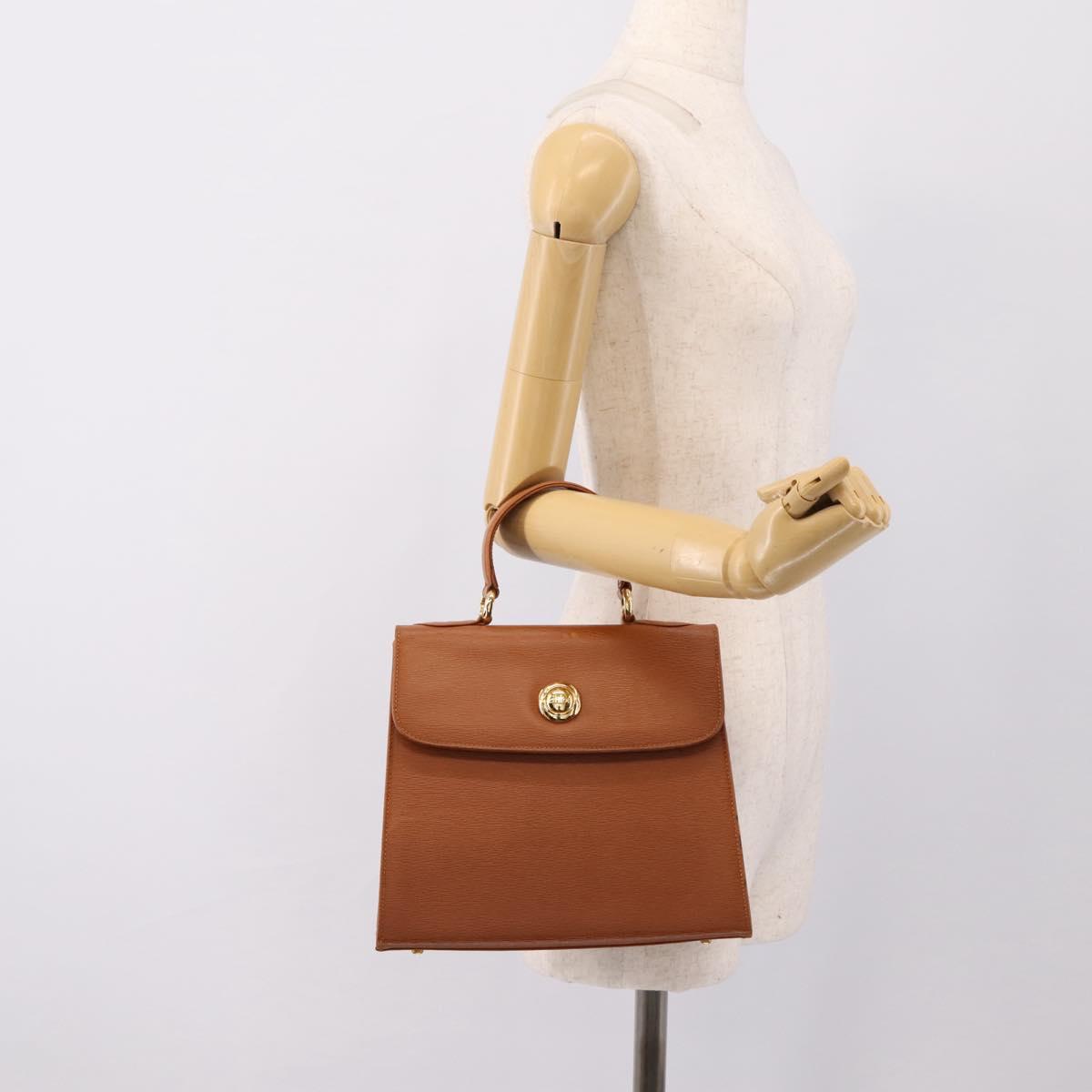 Chloe Hand Bag Leather Brown Gold Auth ka5776A