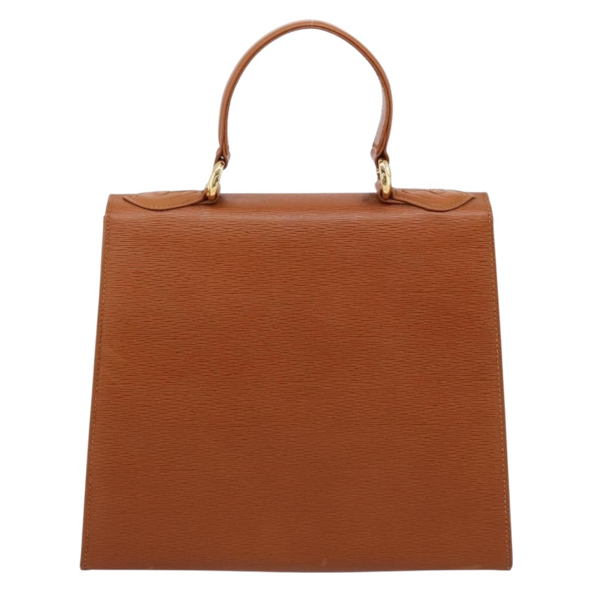 Chloe Hand Bag Leather Brown Gold Auth ka5776A