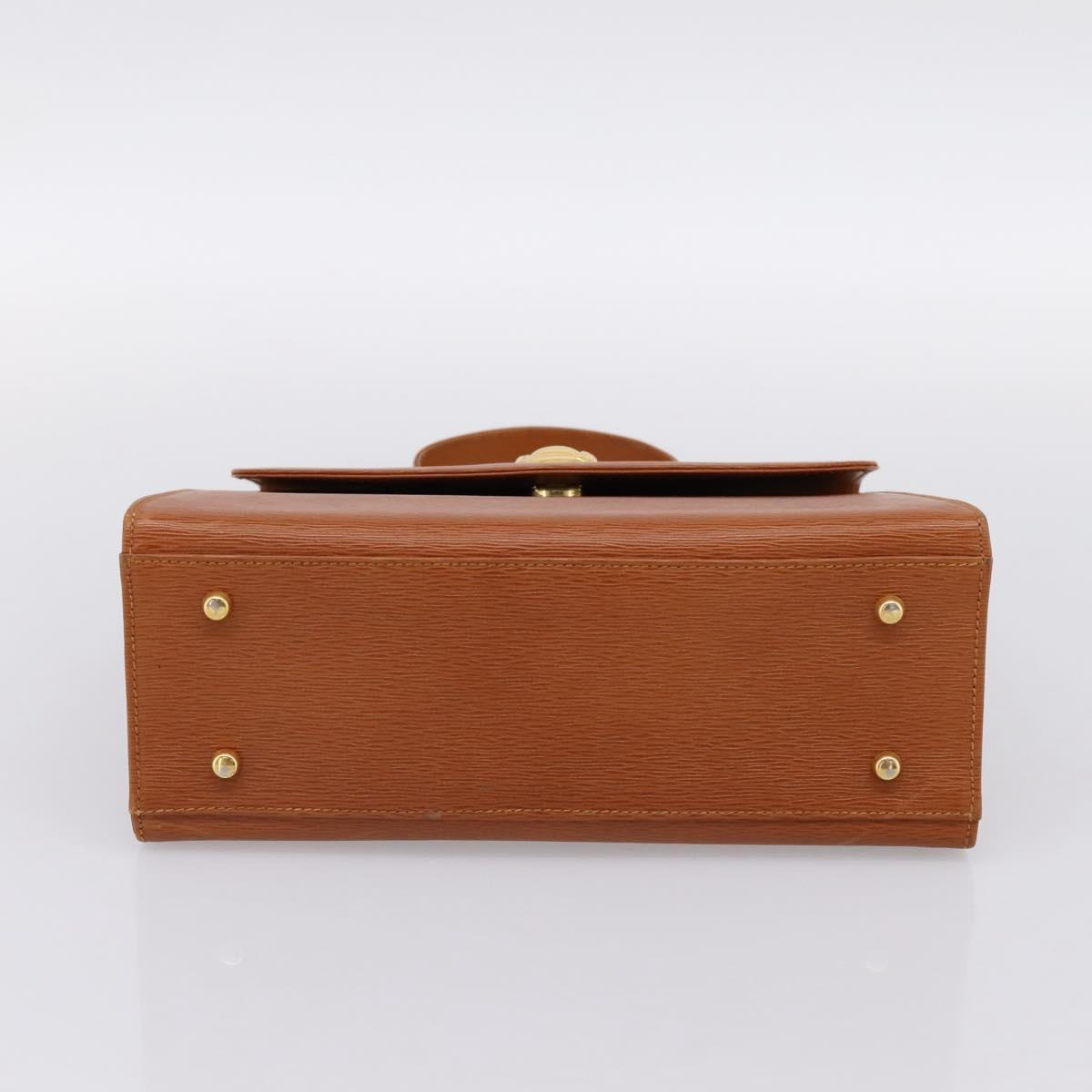 Chloe Hand Bag Leather Brown Gold Auth ka5776A