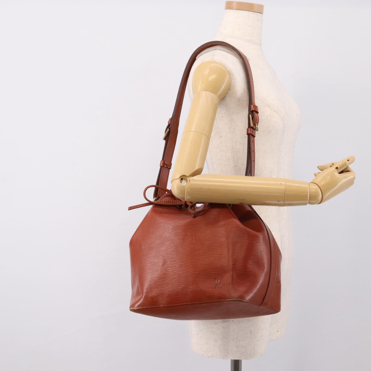 LOUIS VUITTON Epi Petit Noe Shoulder Bag Brown M44103 LV Auth ka5777