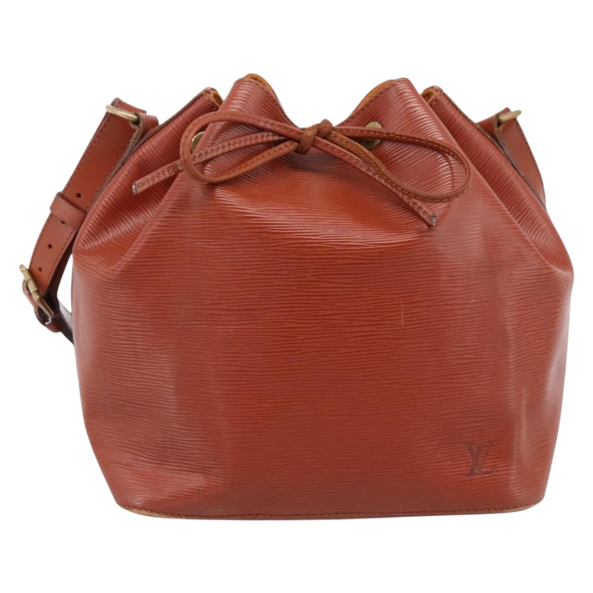 LOUIS VUITTON Epi Petit Noe Shoulder Bag Brown M44103 LV Auth ka5777