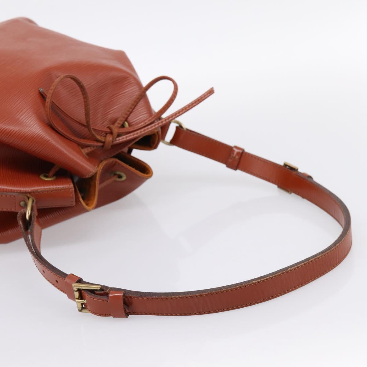 LOUIS VUITTON Epi Petit Noe Shoulder Bag Brown M44103 LV Auth ka5777