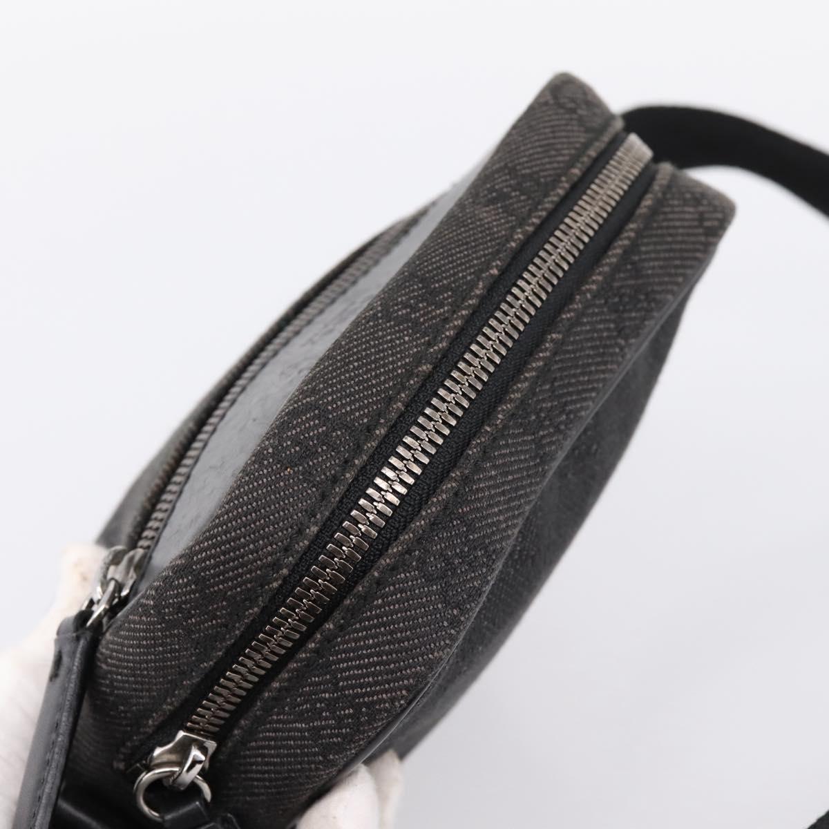 GUCCI GG Canvas Shoulder Bag Black Silver 101680 Auth ka5778