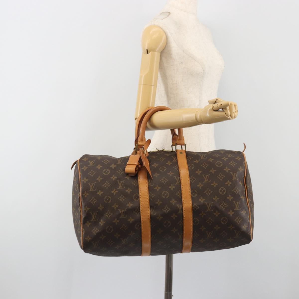 LOUIS VUITTON Monogram Keepall 45 Boston Bag M41428 LV Auth ka5780A