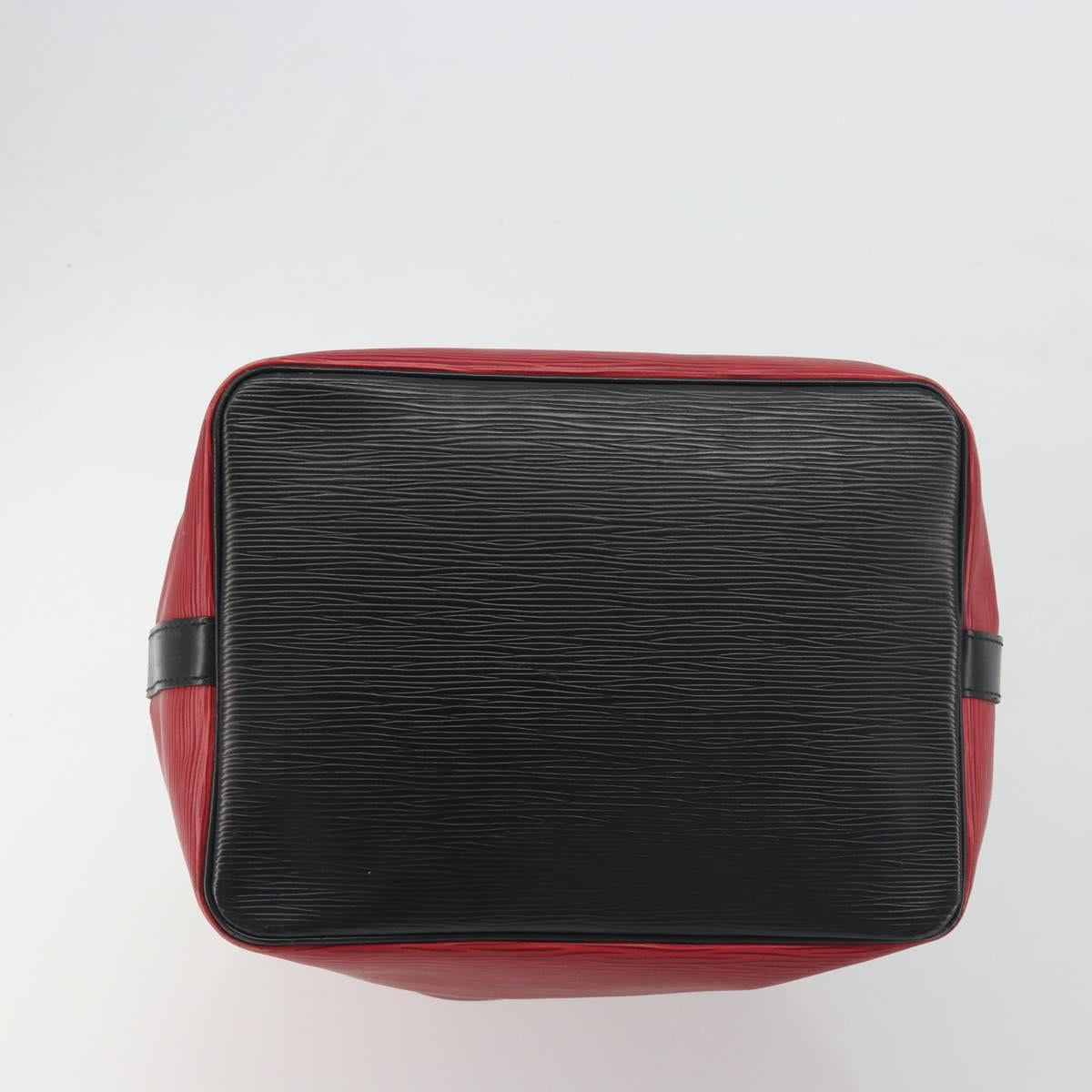 LOUIS VUITTON Epi Petit Noe Shoulder Bag Bicolor Black Red M44172 LV Auth ka5782