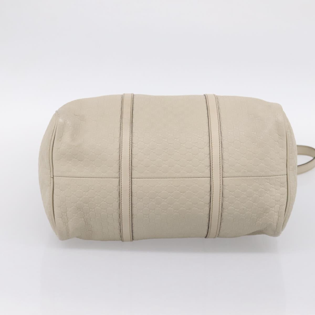 GUCCI Micro GG Canvas Guccissima Bag Leather 2way Beige 322231 Auth ka5784