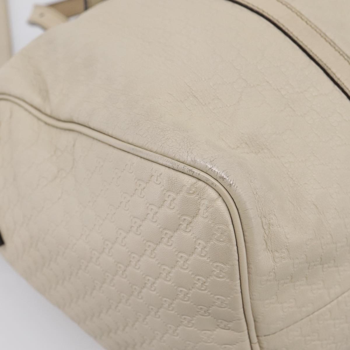 GUCCI Micro GG Canvas Guccissima Bag Leather 2way Beige 322231 Auth ka5784