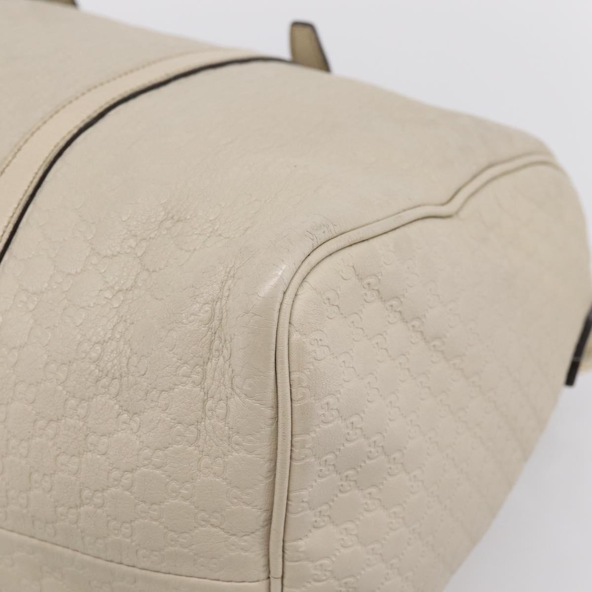 GUCCI Micro GG Canvas Guccissima Bag Leather 2way Beige 322231 Auth ka5784