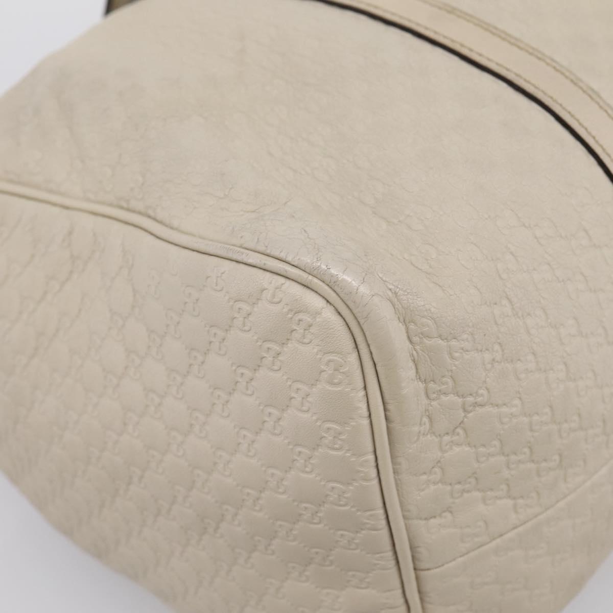 GUCCI Micro GG Canvas Guccissima Bag Leather 2way Beige 322231 Auth ka5784