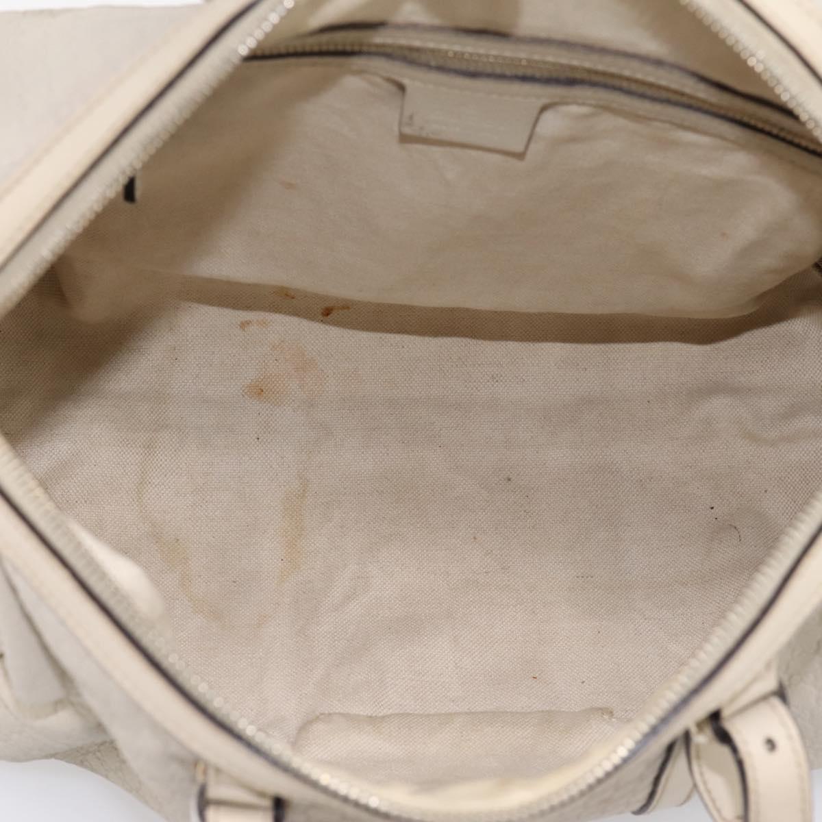 GUCCI Micro GG Canvas Guccissima Bag Leather 2way Beige 322231 Auth ka5784
