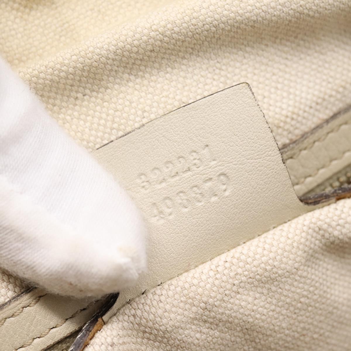 GUCCI Micro GG Canvas Guccissima Bag Leather 2way Beige 322231 Auth ka5784