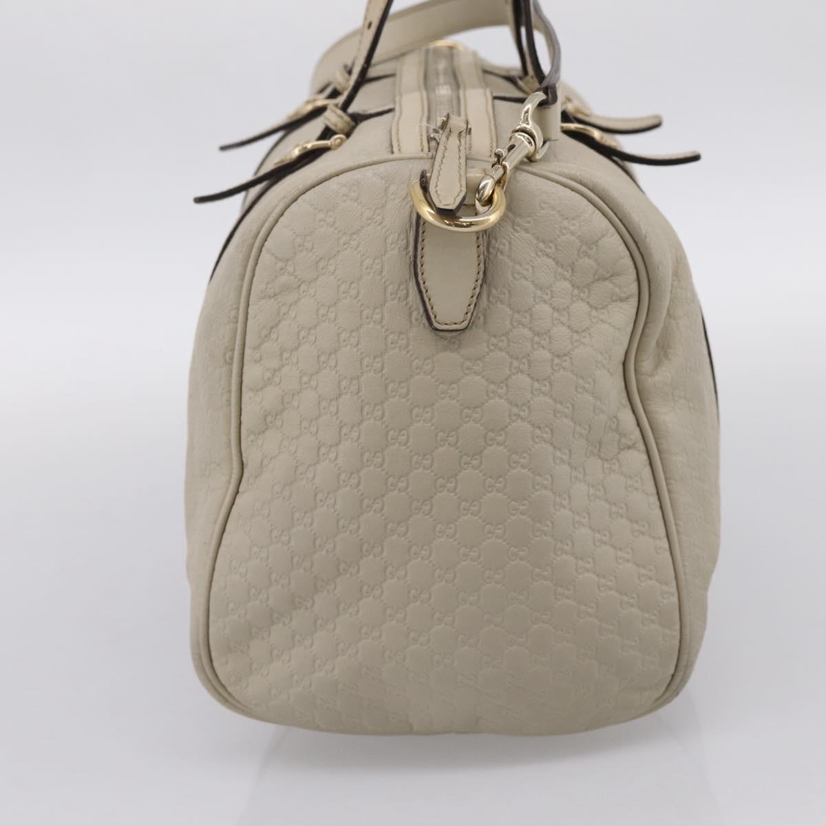 GUCCI Micro GG Canvas Guccissima Bag Leather 2way Beige 322231 Auth ka5784