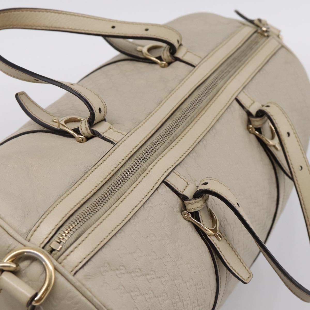 GUCCI Micro GG Canvas Guccissima Bag Leather 2way Beige 322231 Auth ka5784