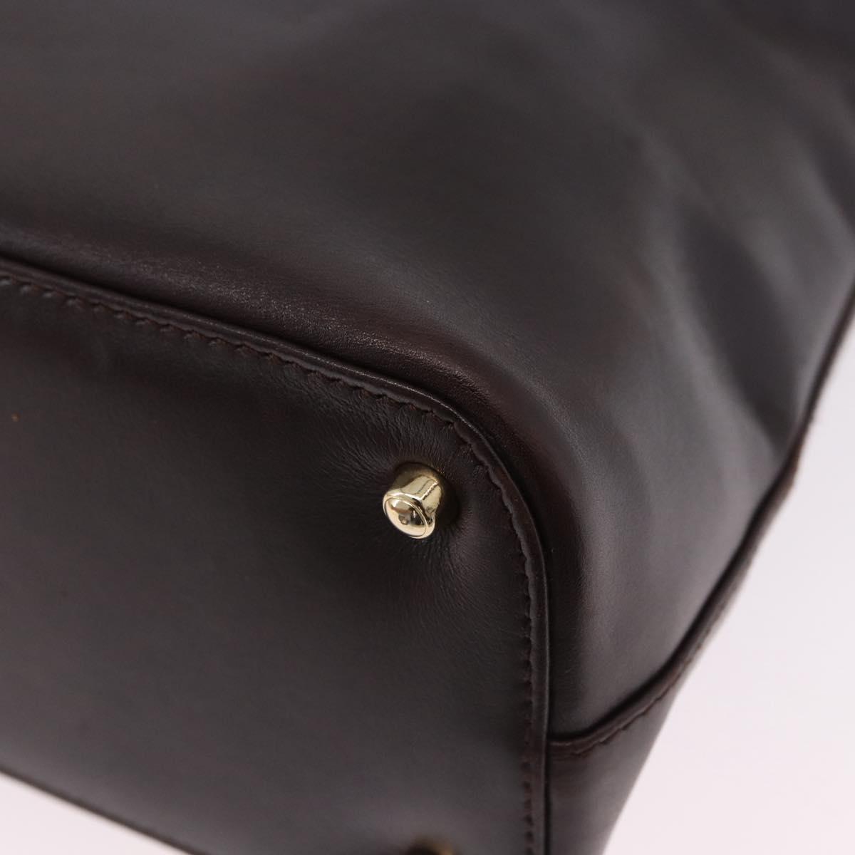 GUCCI Shoulder Bag Leather Black Gold 001 3444 1804 Auth ka5785