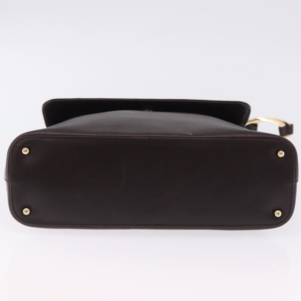 GUCCI Shoulder Bag Leather Black Gold 001 3444 1804 Auth ka5785