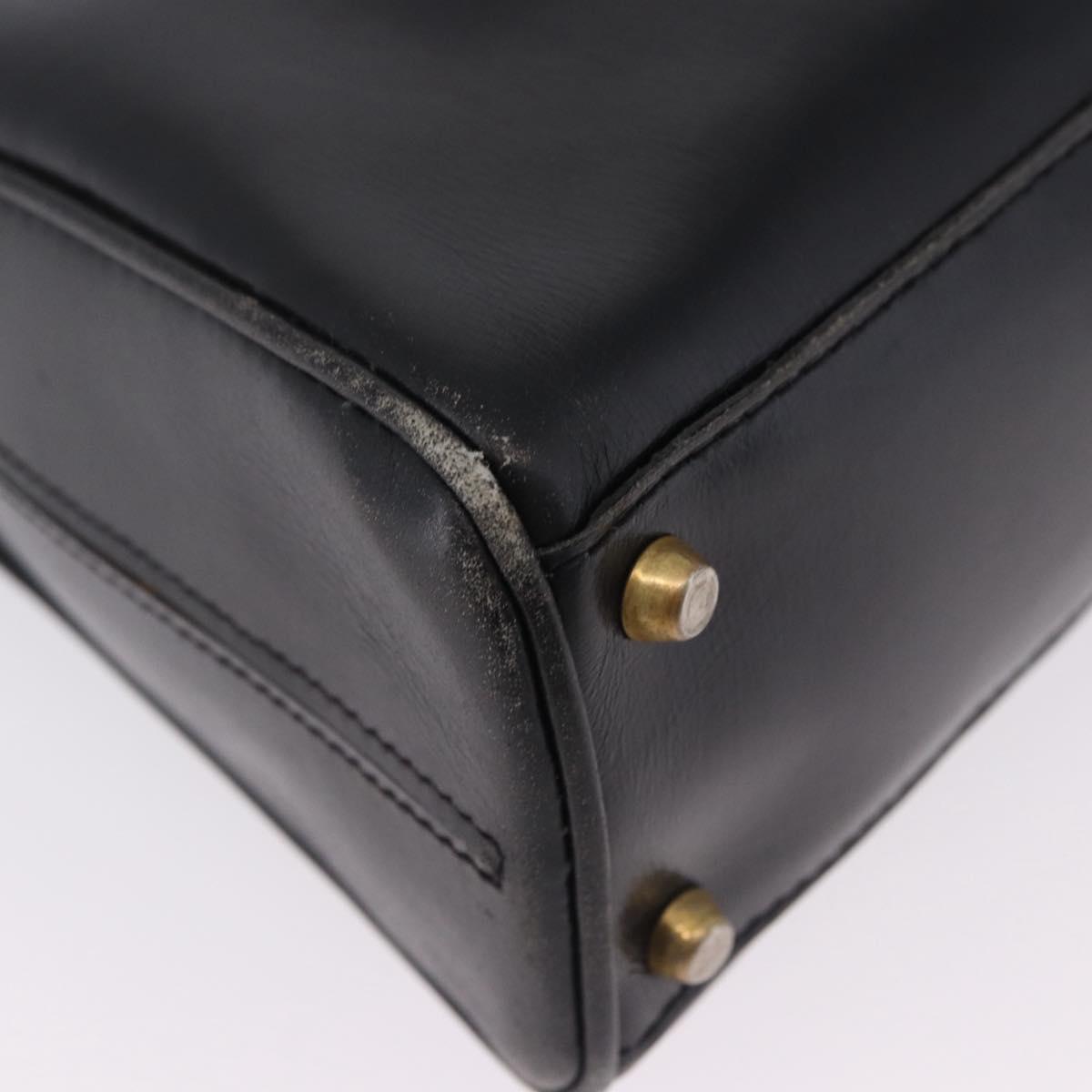 BALENCIAGA Shoulder Bag Leather Black Gold Auth ka5786