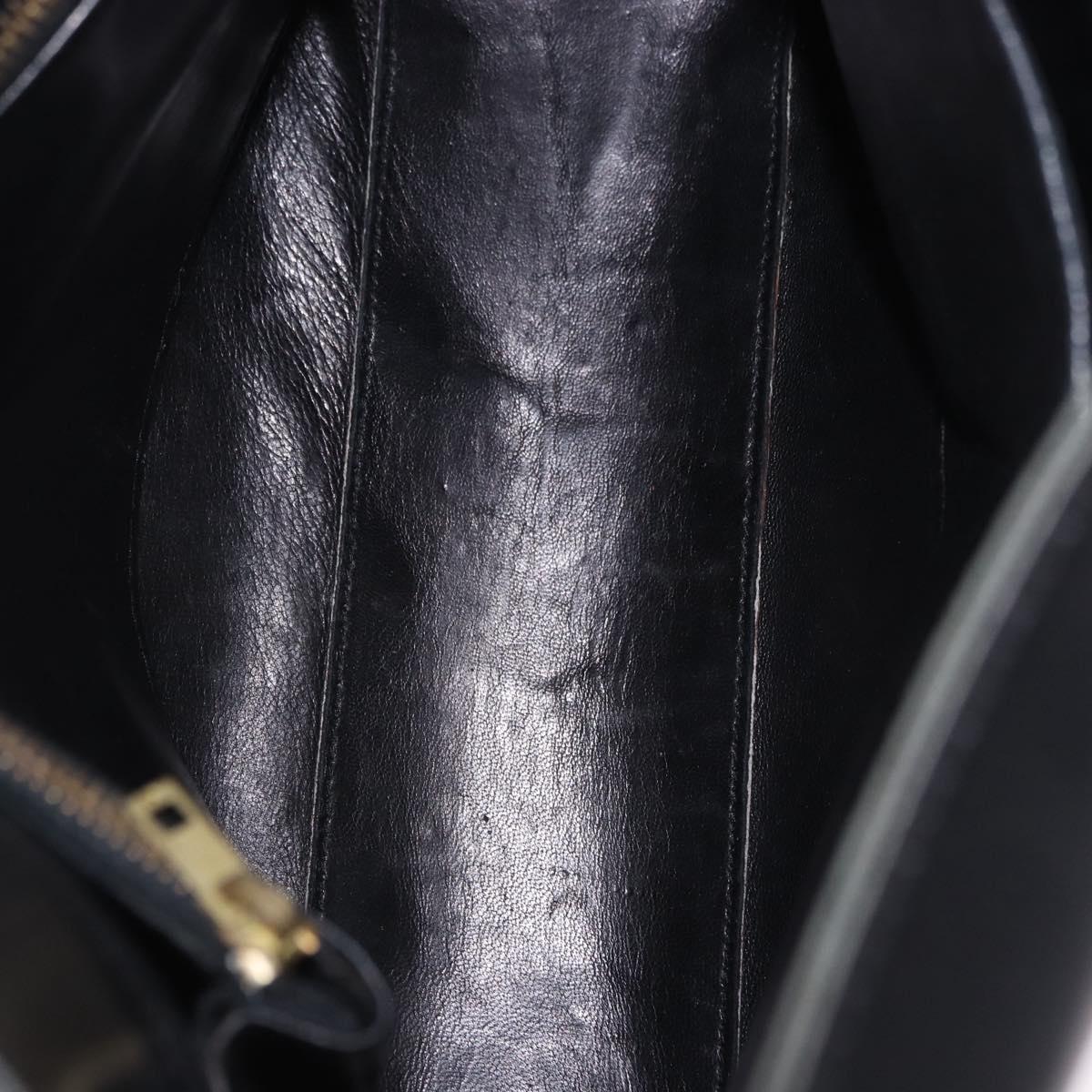 BALENCIAGA Shoulder Bag Leather Black Gold Auth ka5786