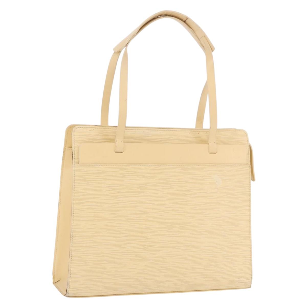 LOUIS VUITTON Epi Croisette PM Tote Bag Vanilla M5249A LV Auth ka5787