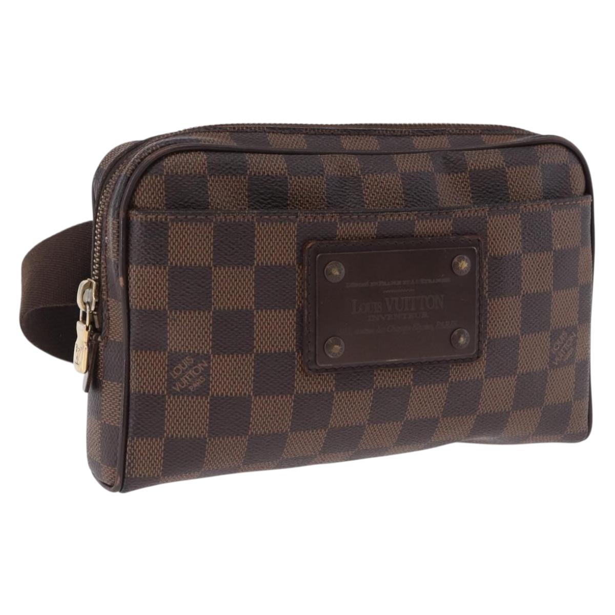 LOUIS VUITTON Damier Ebene Bum Bag Brooklyn Waist Bag N41101 LV Auth ka5788A