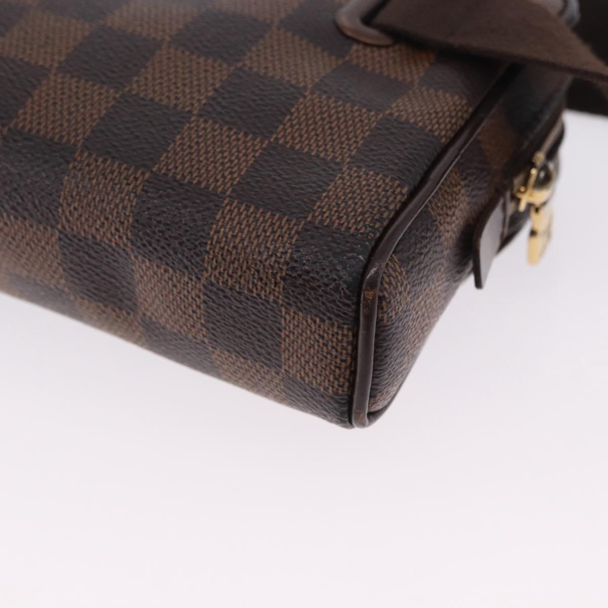 LOUIS VUITTON Damier Ebene Bum Bag Brooklyn Waist Bag N41101 LV Auth ka5788A