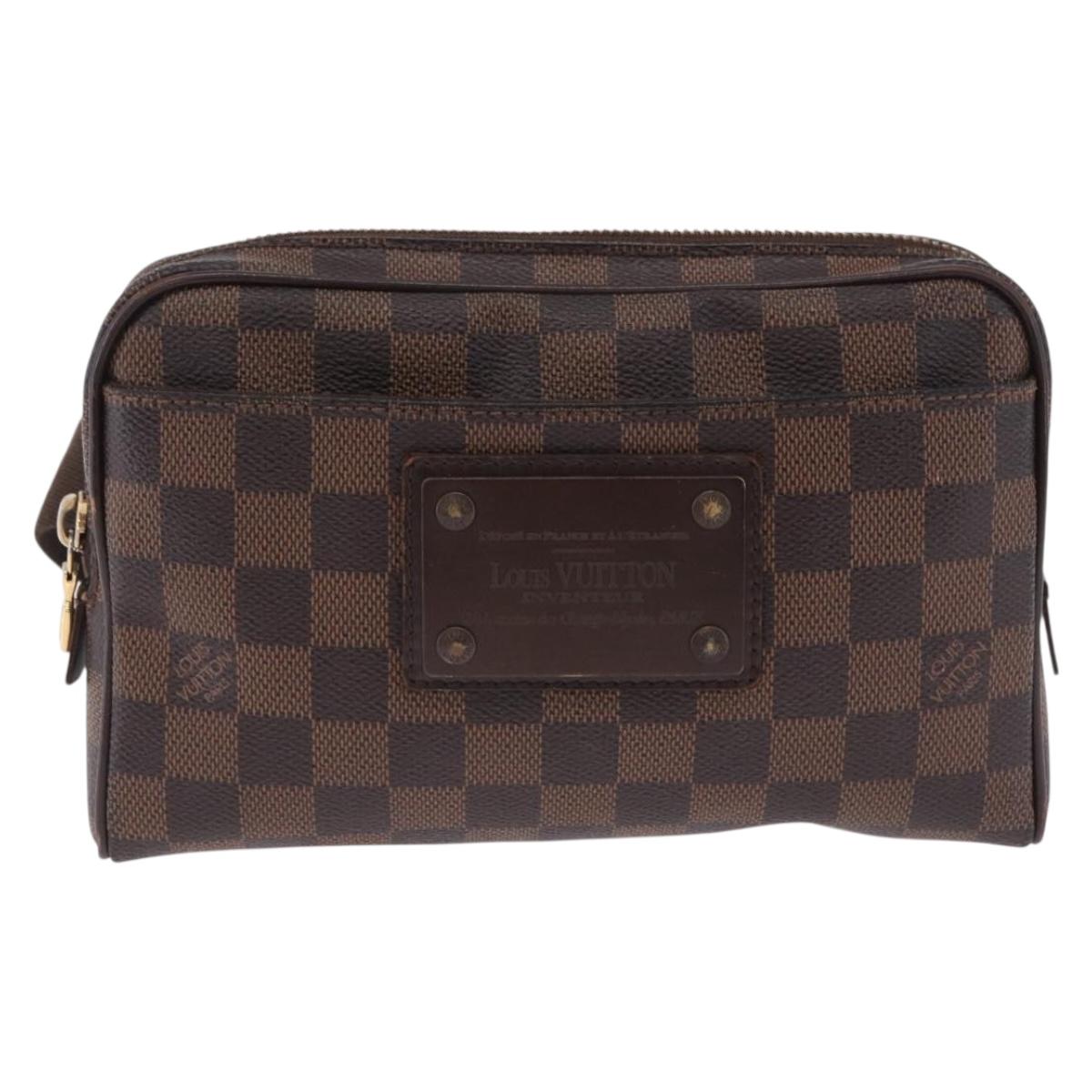 LOUIS VUITTON Damier Ebene Bum Bag Brooklyn Waist Bag N41101 LV Auth ka5788A