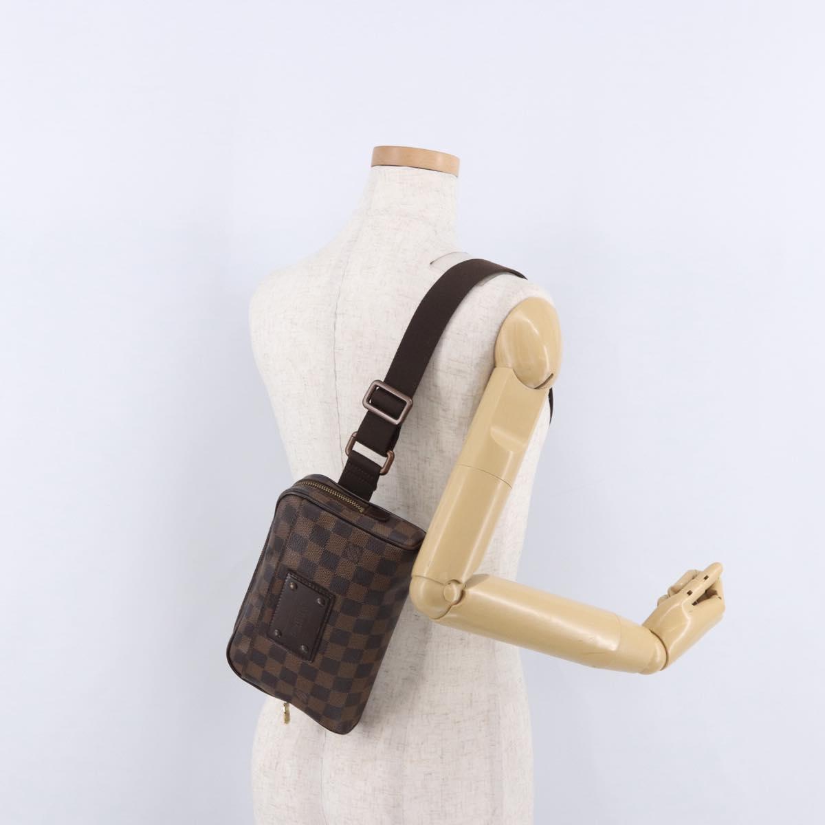 LOUIS VUITTON Damier Ebene Bum Bag Brooklyn Waist Bag N41101 LV Auth ka5788A