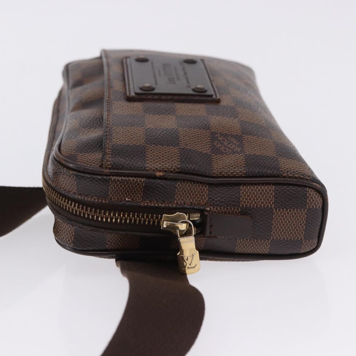 LOUIS VUITTON Damier Ebene Bum Bag Brooklyn Waist Bag N41101 LV Auth ka5788A