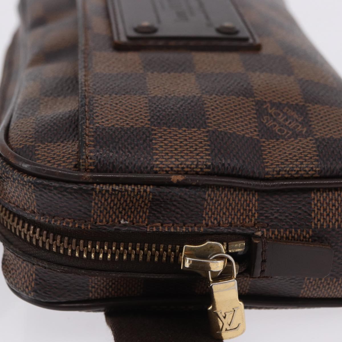 LOUIS VUITTON Damier Ebene Bum Bag Brooklyn Waist Bag N41101 LV Auth ka5788A