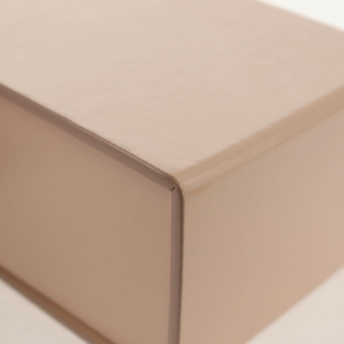 FENDI Shoulder Bag Leather Beige Gold Auth ka578M