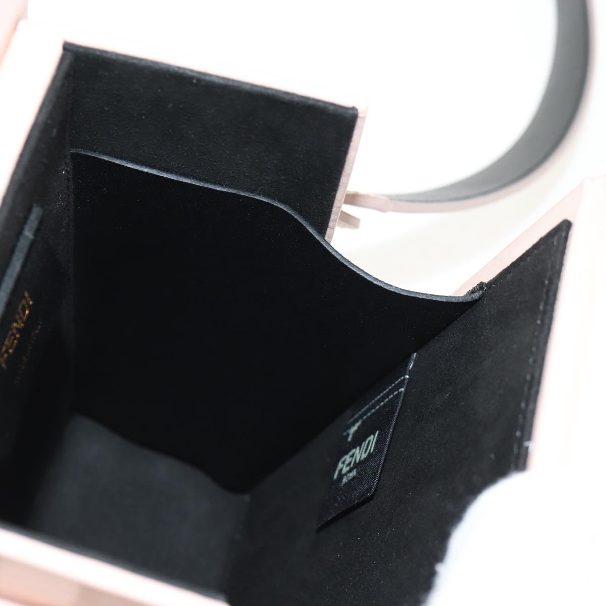 FENDI Shoulder Bag Leather Beige Gold Auth ka578M