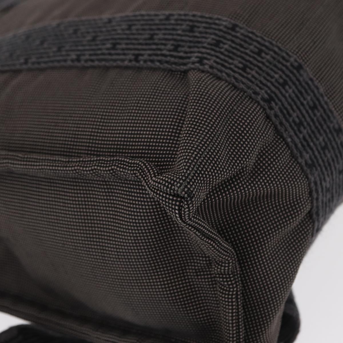 HERMES Her Line A Dos MM Backpack Canvas Gray Silver Auth ka579