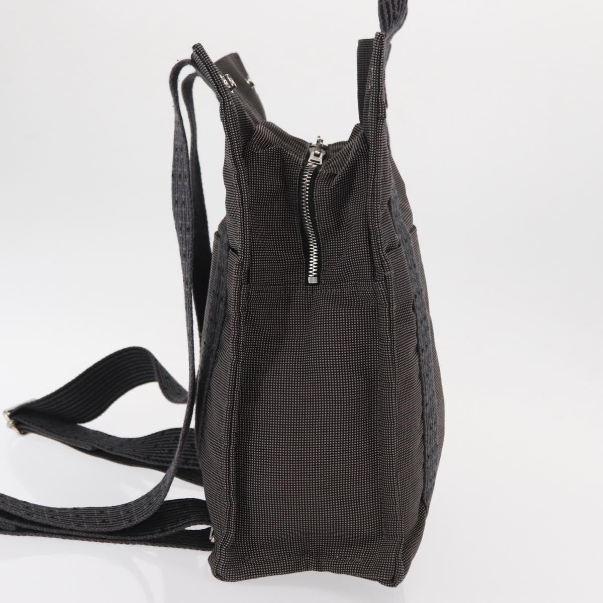 HERMES Her Line A Dos MM Backpack Canvas Gray Silver Auth ka579