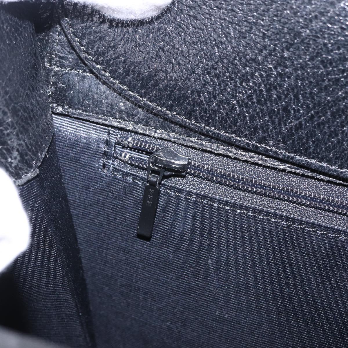 SAINT LAURENT Tote Bag Leather Black Auth ka5791