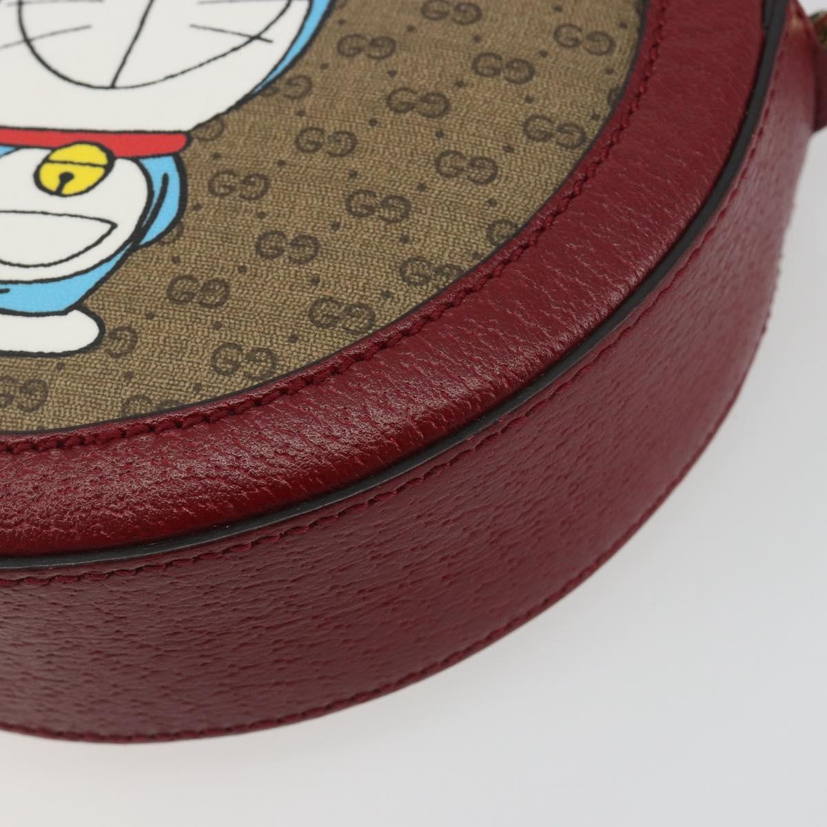 GUCCI Micro GG Supreme Doraemon Collaboration Bag PVC Beige 625216 Auth ka5794M